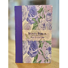 Biblia Tamaño Manual Letra Grande RVR60 Morado/Floral 1