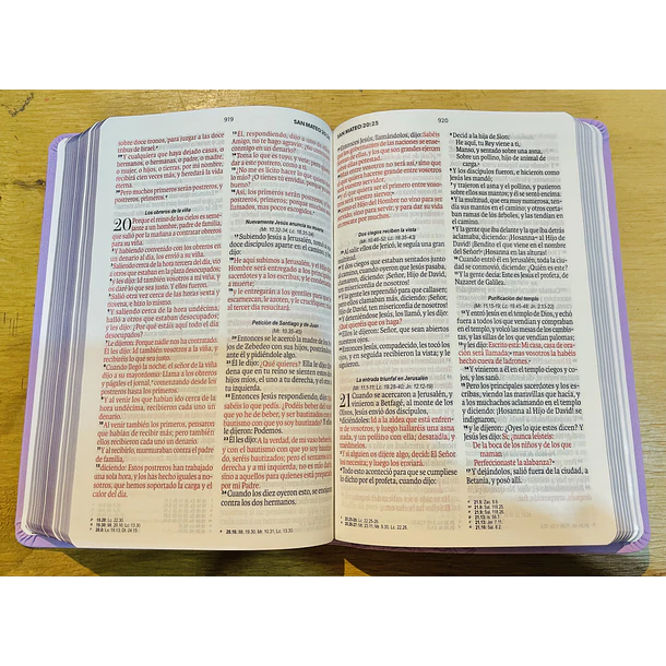 Biblia Tamaño Manual Letra Grande RVR60 Lila 2