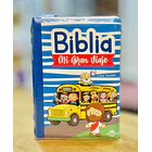 Biblia Mi Gran Viaje Letra Grande RVR60 Con Cierre y Con Manilla Azul 1