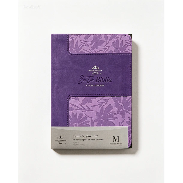 Biblia Letra Grande Tamaño Compacto RVR60 Morado 1