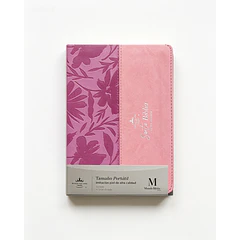 Biblia Letra Grande Tamaño Manual RVR60 Bicolor Rosa