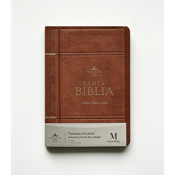 Biblia Letra Grande Tamaño Compacto RVR60 Café Claro 1