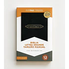 Biblia Tamaño Manual Letra Grande RVR60 Con Índice y Cierre Negro 1