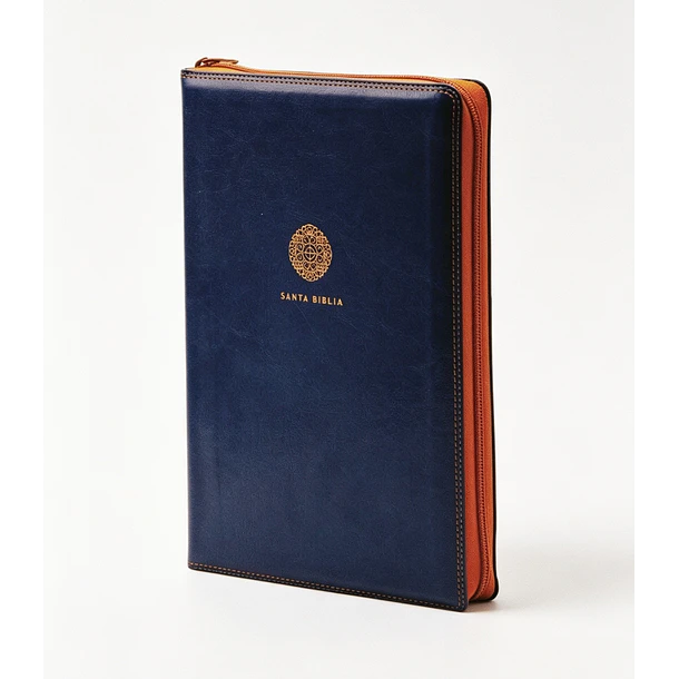 Biblia Letra Súper Gigante Con Índice y Cierre RVR60 Azul 1
