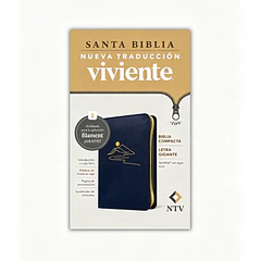 Biblia Compacta Letra Gigante NTV Con Índice y Cierre Azul