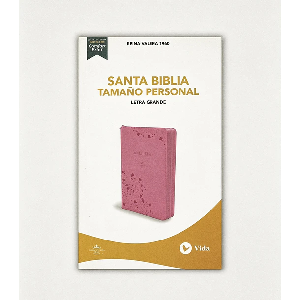 Biblia Letra Grande Tamaño Manual RVR60 Con Índice y Cierre Rosado 1