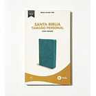 Biblia Letra Grande Tamaño Manual Con Índice y Cierre RVR60 Turquesa 1
