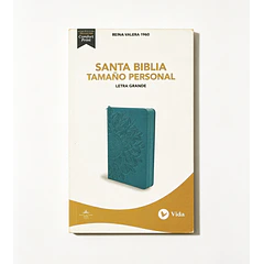 Biblia Letra Grande Tamaño Manual Con Índice y Cierre RVR60 Turquesa