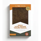 Biblia Tamaño Manual Letra Grande RVR60 Con Índice y Cierre Café 1