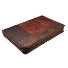 Biblia Letra Grande Tamaño Manual RVR60 Con Índice y Cierre Ichtus Café 2