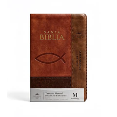 Biblia Letra Grande Tamaño Manual RVR60 Con Índice y Cierre Ichtus Café
