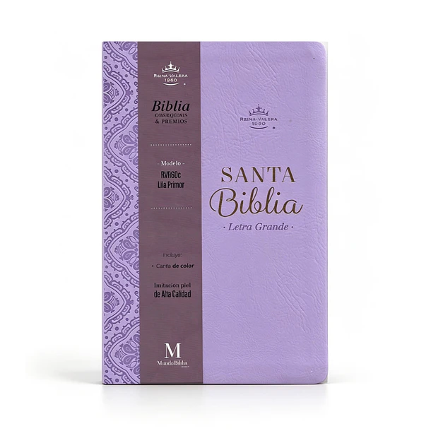 Biblia Tamaño Manual Letra Grande RVR60 Lila 1