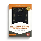 Biblia Tamaño Manual Letra Gigante RVR60 Con Índice y Sin Cierre Azul Marino 1