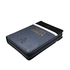 Biblia Tamaño Compacto Letra Grande RVR60 Con Cierre Tricolor Negro 2