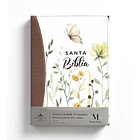 Biblia Tamaño Compacto Letra Grande RVR60 Café Floral 1