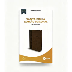 Biblia Letra Grande Tamaño Manual RV60 Con Índice y Cierre Café