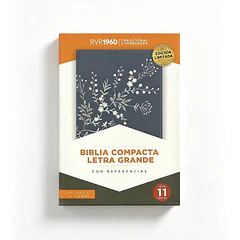 Biblia Compacta Letra Grande RVR60 Con Índice y Cierre Jeans