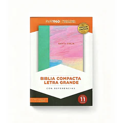 Biblia Compacta Letra Grande RVR60 Con Índice y Cierre Multicolor
