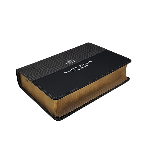 Biblia Tamaño Compacto RVR60 Letra Grande Negro/Gris 2