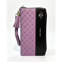 Biblia Tamaño Compacto (Tipo Chequera) RVR60 Con Cierre Morado/Negro