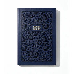 Biblia Tamaño Manual Letra Grande RVR60 Azul Marino