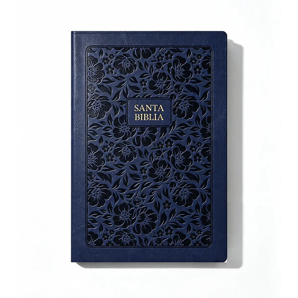 Biblia Tamaño Manual Letra Grande RVR60 Azul Marino 1