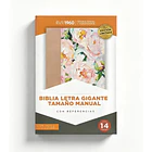 Biblia Tamaño Manual Letra Gigante RVR60 Con Índice y Cierre Rosa Floral 1
