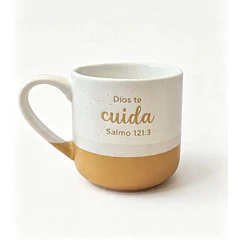 Taza "Dios te cuida" Colección Acuarela