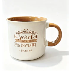 Taza "Ninguno tenga en poco tu juventud" Colección Valiente