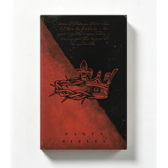 Biblia Tamaño Manual RVR60 Corona Negro/Rojo