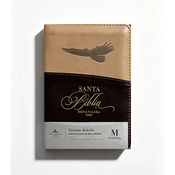 Biblia Compacta RVR60 Con Índice y Cierre Águila Cafe  1