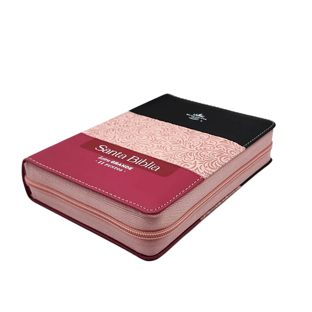Biblia Tamaño Manual Letra Grande RVR60 Con Cierre y Con Índice Tricolor 2