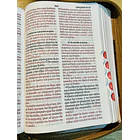 Biblia Tamaño Compacto Letra Grande RVR60 Con Índice y Cierre Tricolor Café 3