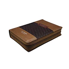 Biblia Tamaño Compacto Letra Grande RVR60 Con Índice y Cierre Tricolor Café 2