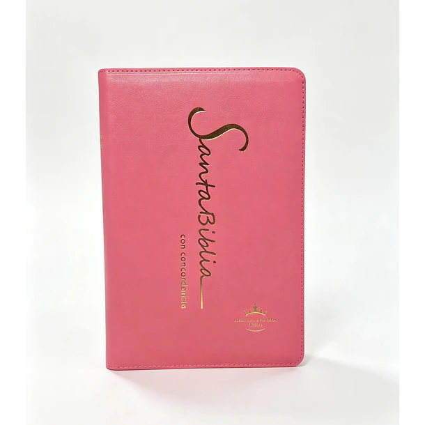 Biblia Tamaño Manual Letra Grande RVR60 Con Cierre Fucsia 1