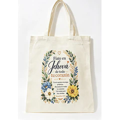 Bolsa Tote "Fíate en Jehová de todo tu corazón" 