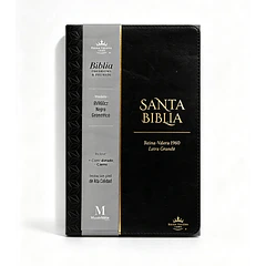 Biblia Tamaño Manual Letra Grande RVR60 Negro con Cierre