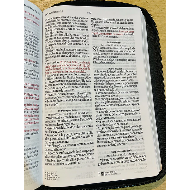 Biblia Tamaño Manual Letra Grande RVR60 Negro con Cierre 3