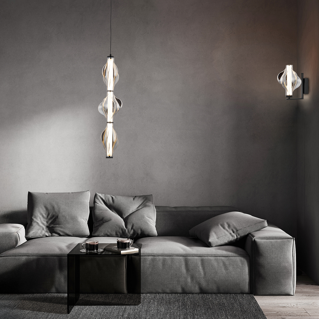 ELVA BLACK LED WALL LAMP 2