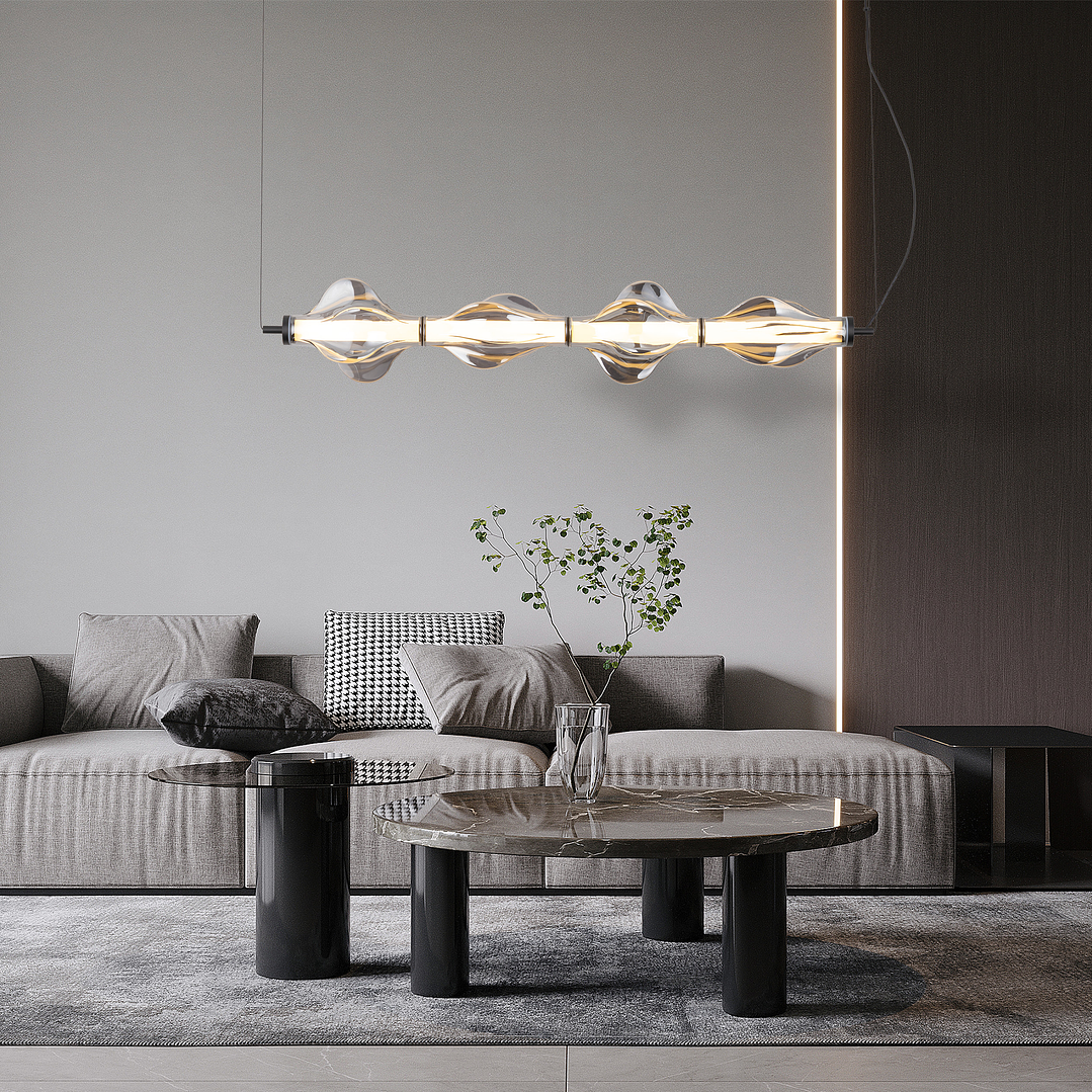 ELVA BLACK LED HANGING LAMP 2