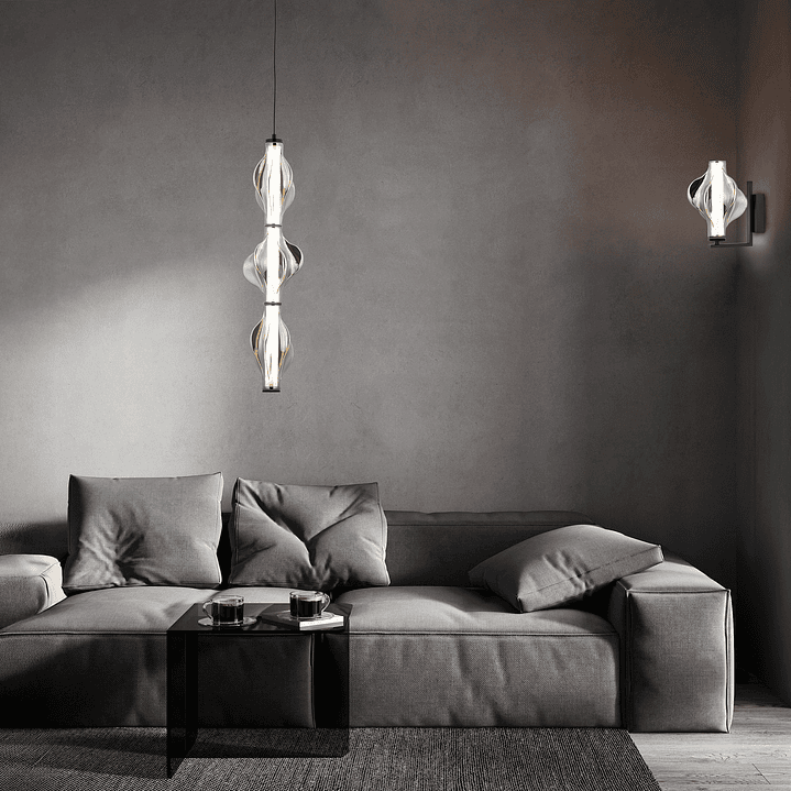 ELVA BLACK LED HANGING LAMP 2