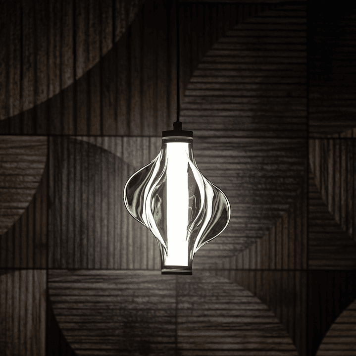 ELVA BLACK LED HANGING LAMP 2