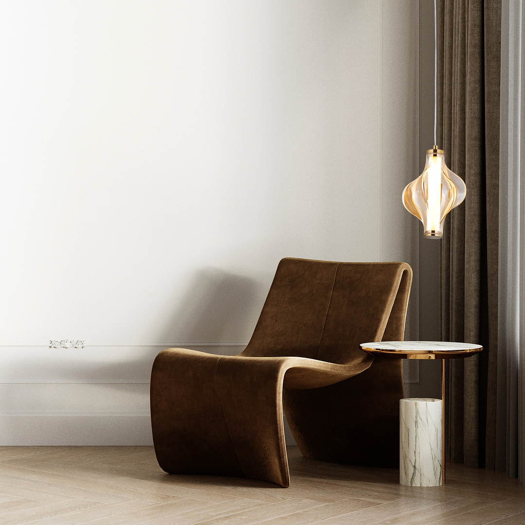 ELVA BRASS LED HANGING LAMP 2