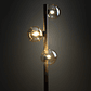 ESTERA WOOD WALNUT AMBER FLOOR LAMP - Thumbnail 2