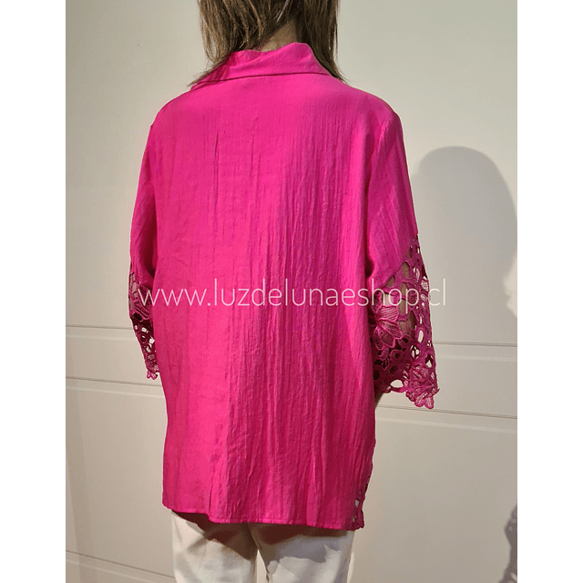 Blusa Broderie Sara Fucsia