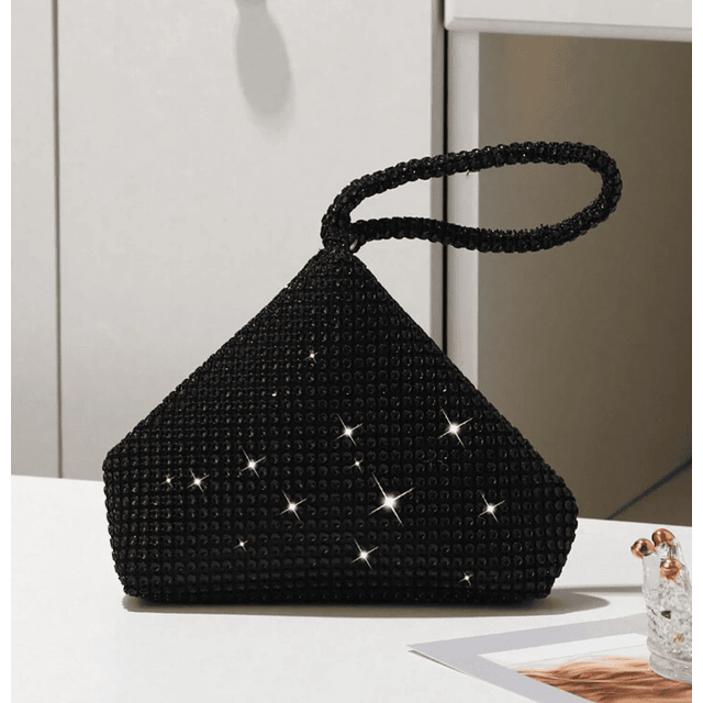 Cartera de Fiesta Brillos - Mini Catera - Negra