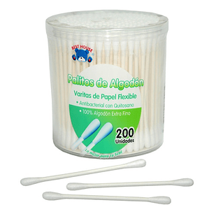 Palitos Cotonitos Varitas De Algodon Flexible X200