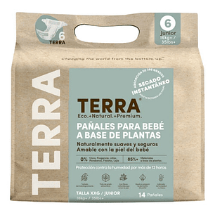 Pañales Velcro Terra Biodegradables Talla Xxg X14 Unidades