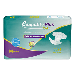 Pañales Comodity Plus Care Talla M X22 Unidades