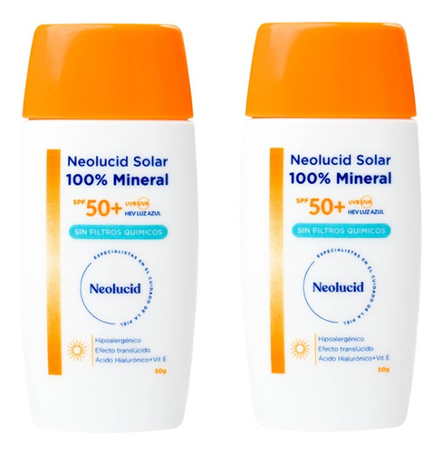 Neolucid Protector Solar 100% Mineral 50 Fps 50g Pack X2